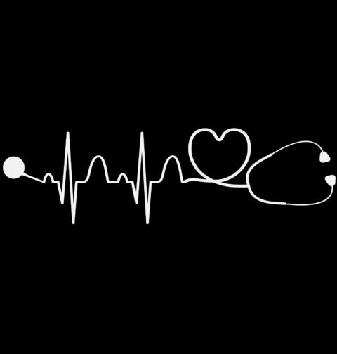 Obrázek produktu Pánské tričko Kardiogram lásky a Stetoskop