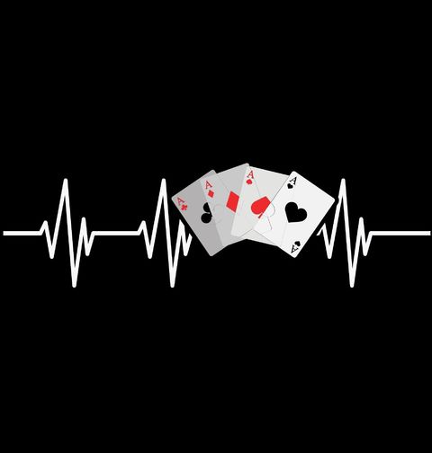 Obrázek produktu Dámské tričko Kardiogram a Hrací Karty