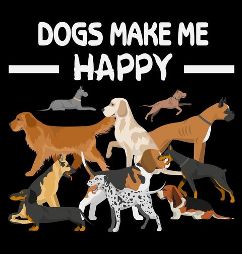 Obrázek produktu Dámské tričko Psi mě dělají šťastným