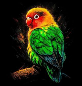 Obrázek 1 produktu Pánská mikina Papoušek lásky Agapornis Lovebirds