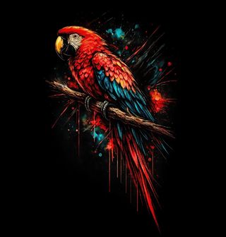 Obrázek 1 produktu Dámské tričko Tropický Ara červený