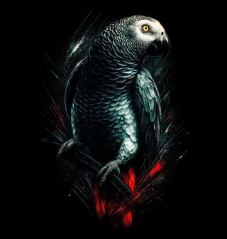 Obrázek 1 produktu Dětské tričko Papoušek šedý Žako