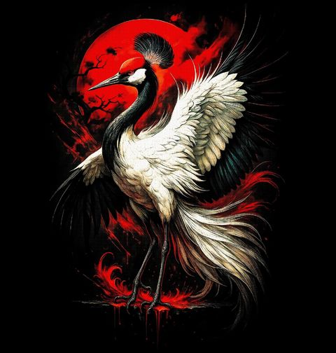 Obrázek produktu Pánská mikina Jeřáb mandžuský