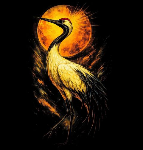 Obrázek produktu Pánská mikina Elegantní Jeřáb mandžuský