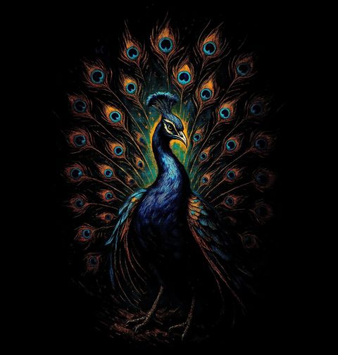 Obrázek produktu Dětské tričko Páv korunkatý