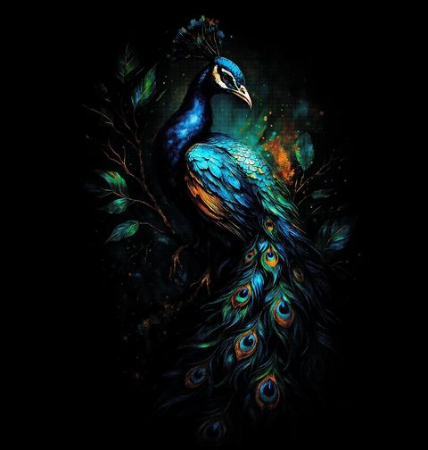 Obrázek produktu Pánské tričko Páv modrý