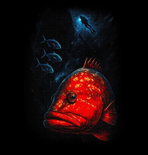 Obrázek produktu Pánské tričko Kanic obrovský a Potápěč