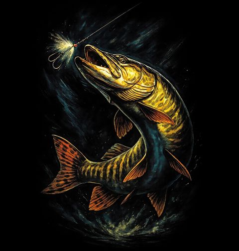 Obrázek produktu Dámské tričko Štika obecná