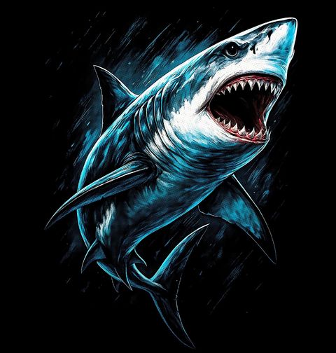 Obrázek produktu Dětské tričko Žralok bílý