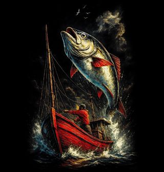 Obrázek 2 produktu Pánské tričko Souboj s Rybou