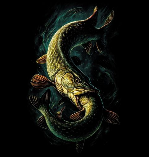 Obrázek produktu Pánská mikina Hladová Štika na Lovu