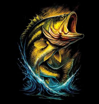 Obrázek 2 produktu Pánské tričko Okoun obecný nad Hladinou