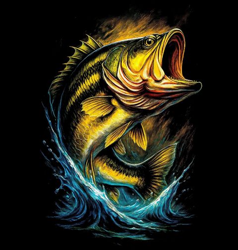 Obrázek produktu Dámské tričko Okoun obecný nad Hladinou