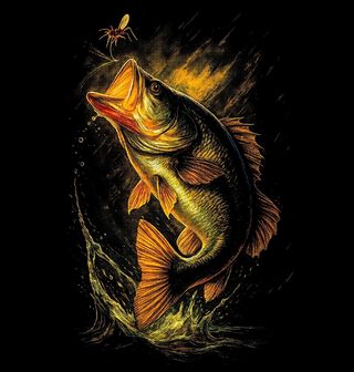 Obrázek 2 produktu Dámské tričko Okounek pstruhový chytající Hmyz