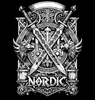 Obrázek 2 produktu Pánská mikina Vikingské Meče Nordic