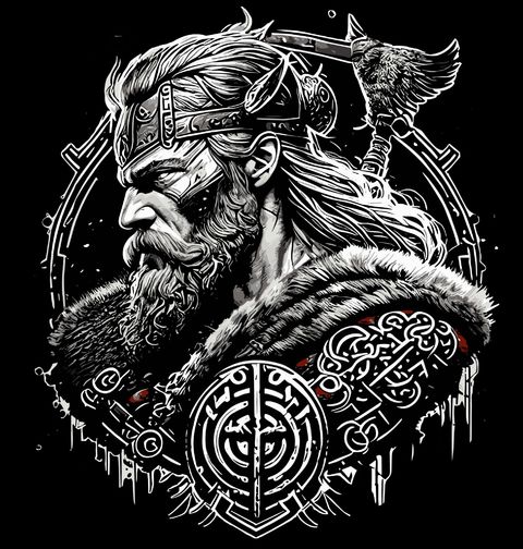 Obrázek produktu Pánské tričko Nelítostný Vikingský Válečník