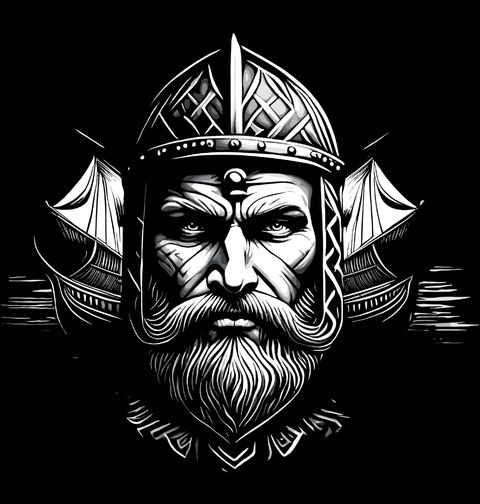 Obrázek produktu Pánské tričko Tvář Severského Bojovníka