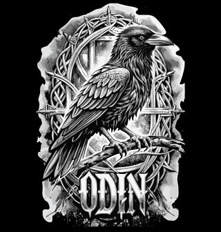 Obrázek 2 produktu Pánské tričko Odinův Krkavec ODIN