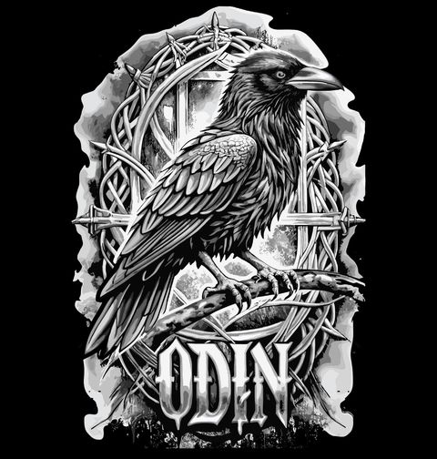 Obrázek produktu Dámské tričko Odinův Krkavec ODIN