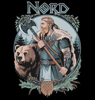 Obrázek 1 produktu Dámské tričko Vikingský Bojovník s Mědvědem NORD