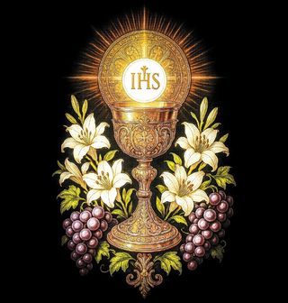 Obrázek 1 produktu Dámské tričko Eucharistický Kalich Tělo a krev Krista