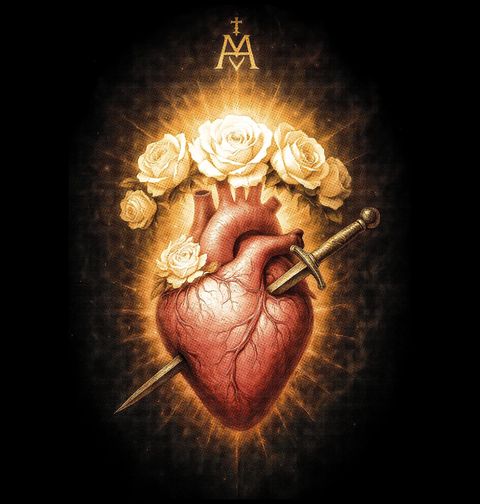 Obrázek produktu Dámské tričko Neposkvrněné Srdce Panny Marie