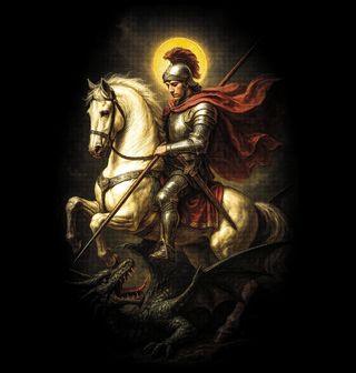 Obrázek 2 produktu Dámské tričko Svatý Jiří bojující s Drakem