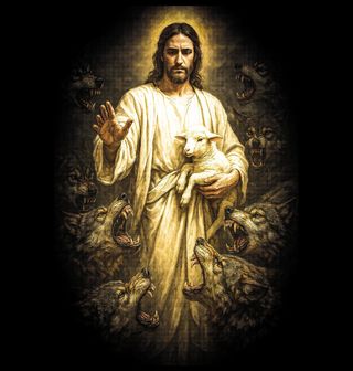 Obrázek 1 produktu Dámské tričko Ježíš Kristus Ochránce Slabých