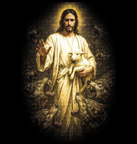 Obrázek produktu Dámské tričko Ježíš Kristus Ochránce Slabých