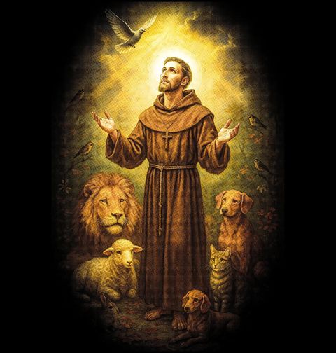 Obrázek produktu Dámské tričko Svatý František z Assisi