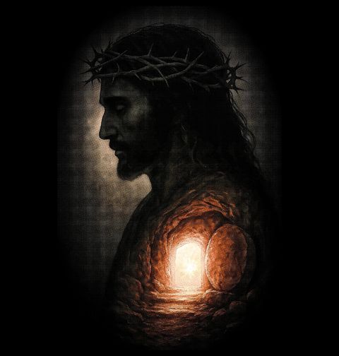 Obrázek produktu Dámské tričko Ježíš Kristus Světlo na Konci Tunelu