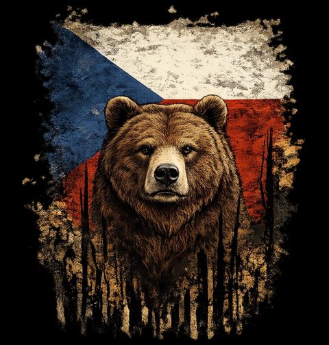 Obrázek produktu Dámské tričko Český Medvěd hnědý