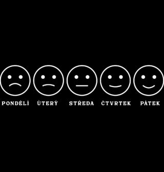 Obrázek 2 produktu Dětské tričko Pracovní Nálada od Pondělí do Pátku