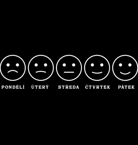 Obrázek produktu Dámské tričko Pracovní Nálada od Pondělí do Pátku