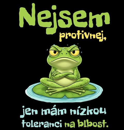 Obrázek produktu Pánské tričko Žába Nejsem protivnej, jen mám nízkou toleranci na blbost