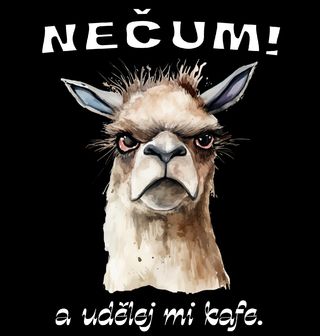 Obrázek 2 produktu Dámské tričko Lama Nečum a Udělej mi Kafe