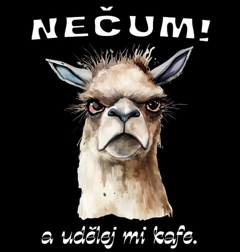 Obrázek produktu Pánská mikina Lama Nečum a Udělej mi Kafe