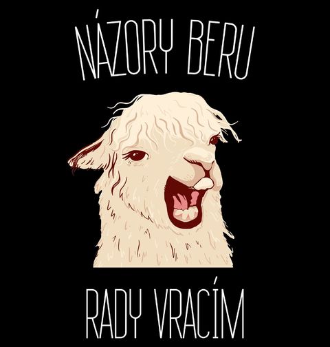 Obrázek produktu Pánská mikina Lama Názory beru, rady vracím