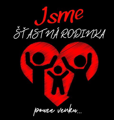 Obrázek produktu Pánské tričko Jsme šťastná rodinka pouze venku...