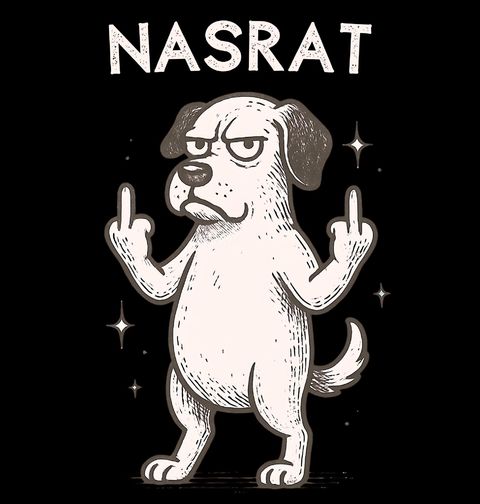 Obrázek produktu Pánské tričko Pes s Prostředníčkem Nasrat