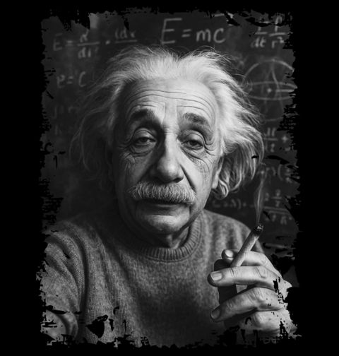 Obrázek produktu Dámské tričko Zhulený Albert Einstein s Brkem