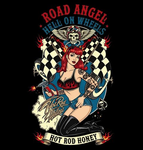 Obrázek produktu Dámské tričko Anděl Silnic Road Angel Hot Rod Honey