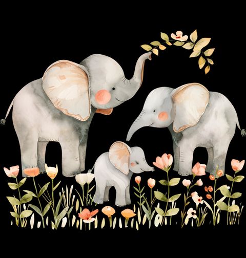 Obrázek produktu Dětské tričko Sloní Rodinka