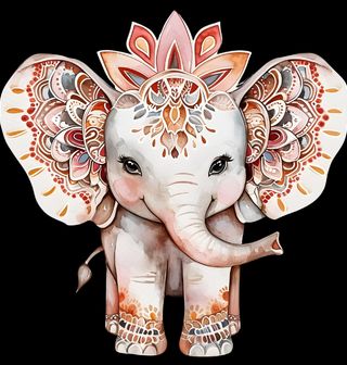 Obrázek 2 produktu Pánské tričko Slon indický Mandala