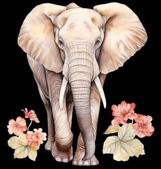 Obrázek 2 produktu Pánské tričko Slon africký mezi Květy