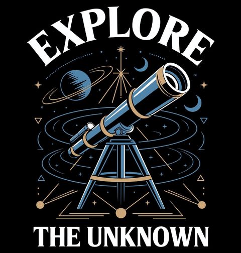 Obrázek produktu Dámské tričko Prozkoumej Neznámé Explore The Unknown