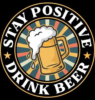Obrázek 1 produktu Dámské tričko Zůstaň pozitivní Pij pivo