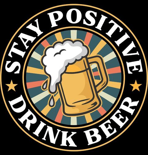 Obrázek produktu Dámské tričko Zůstaň pozitivní Pij pivo