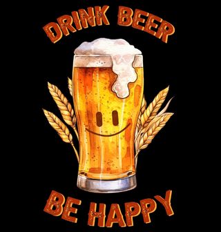 Obrázek 2 produktu Pánské tričko Pij pivo a buď šťastný Drink Beer Be Happy