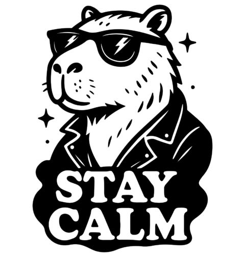 Obrázek produktu Pánské tričko Pohodový Hlodavec Kapybara Stay Calm